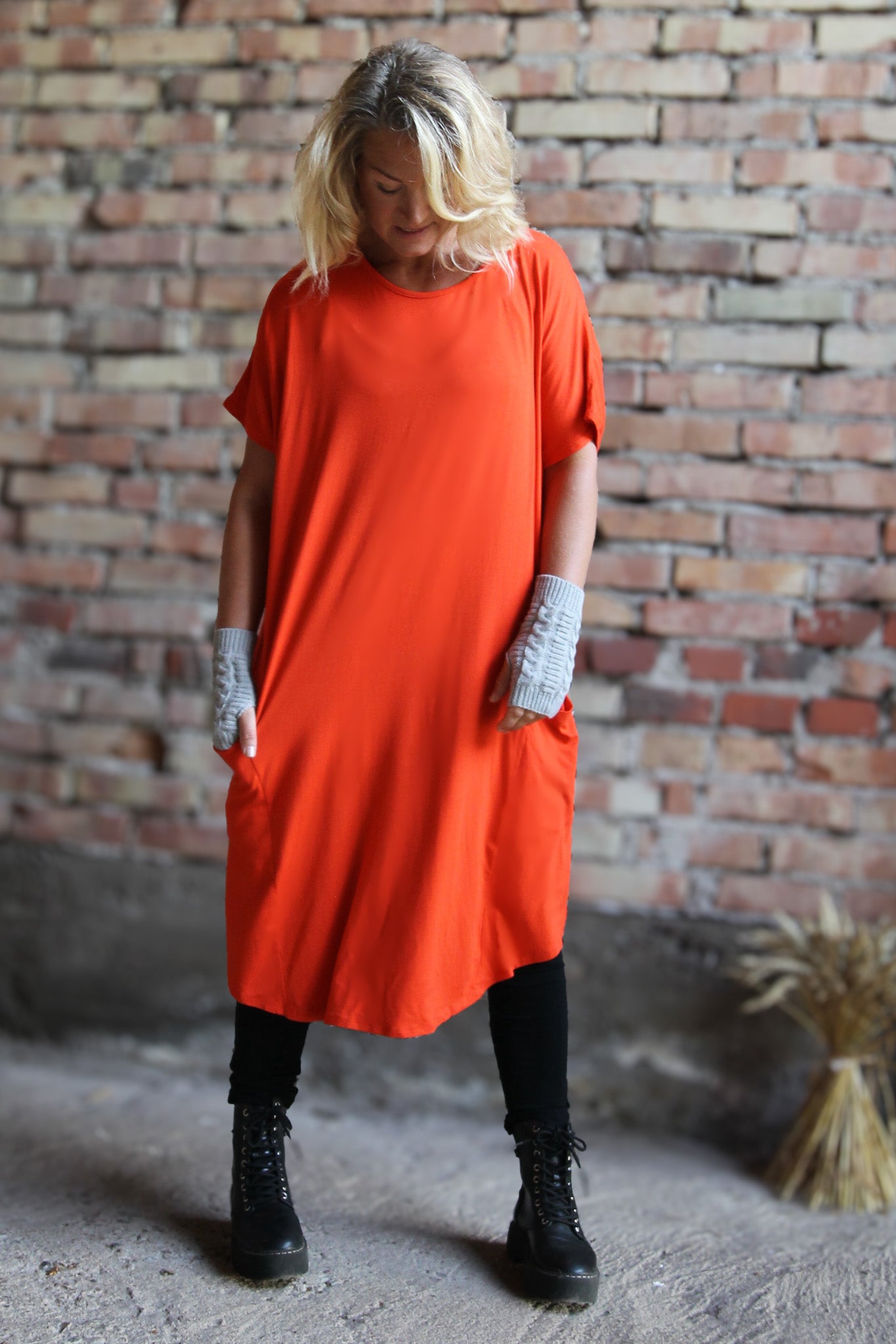 Orange Klänning Sarah Orange