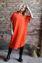 Orange Klänning Sarah Orange