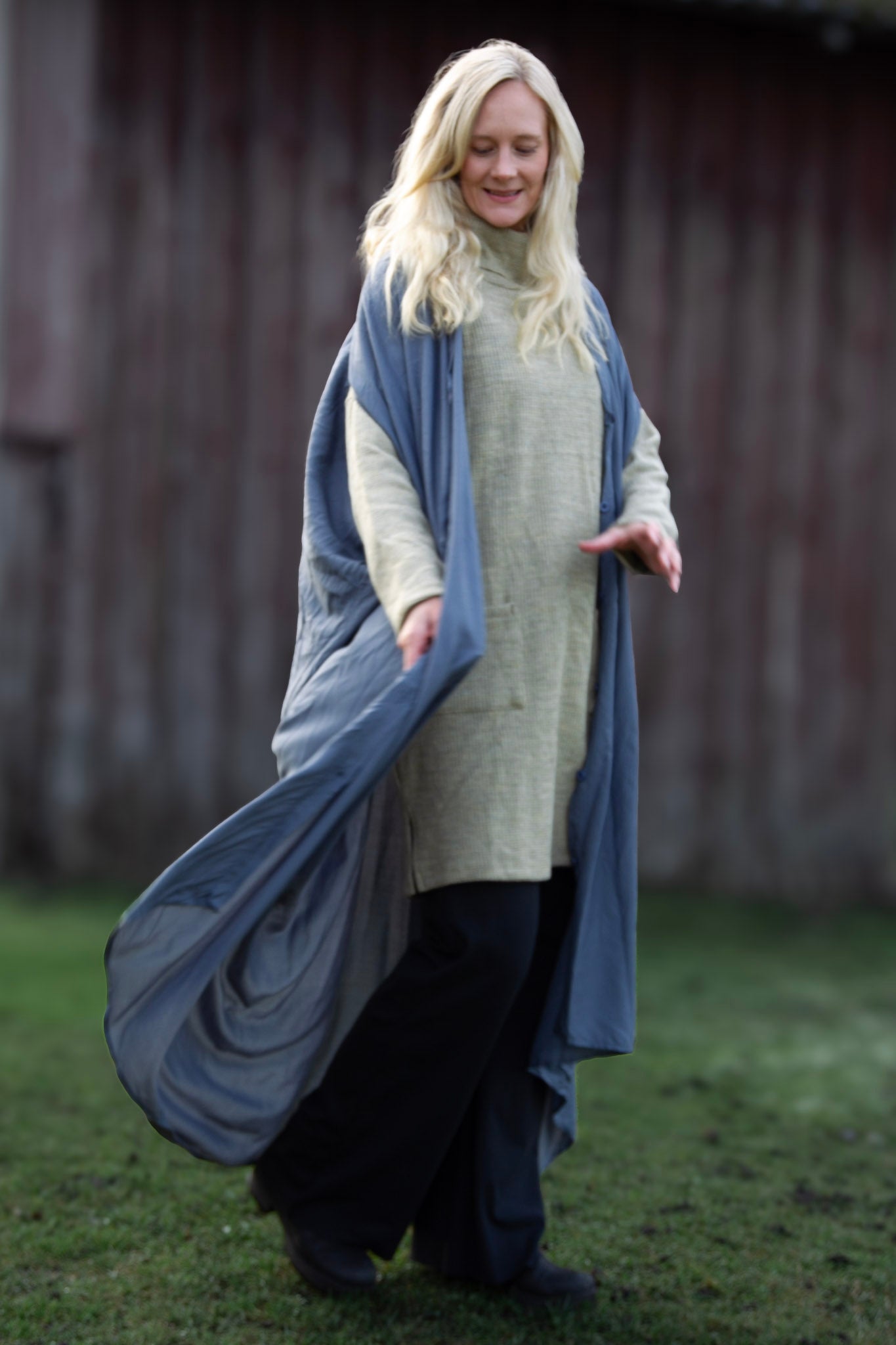 Grå Kaftanklänning Olinda Grey