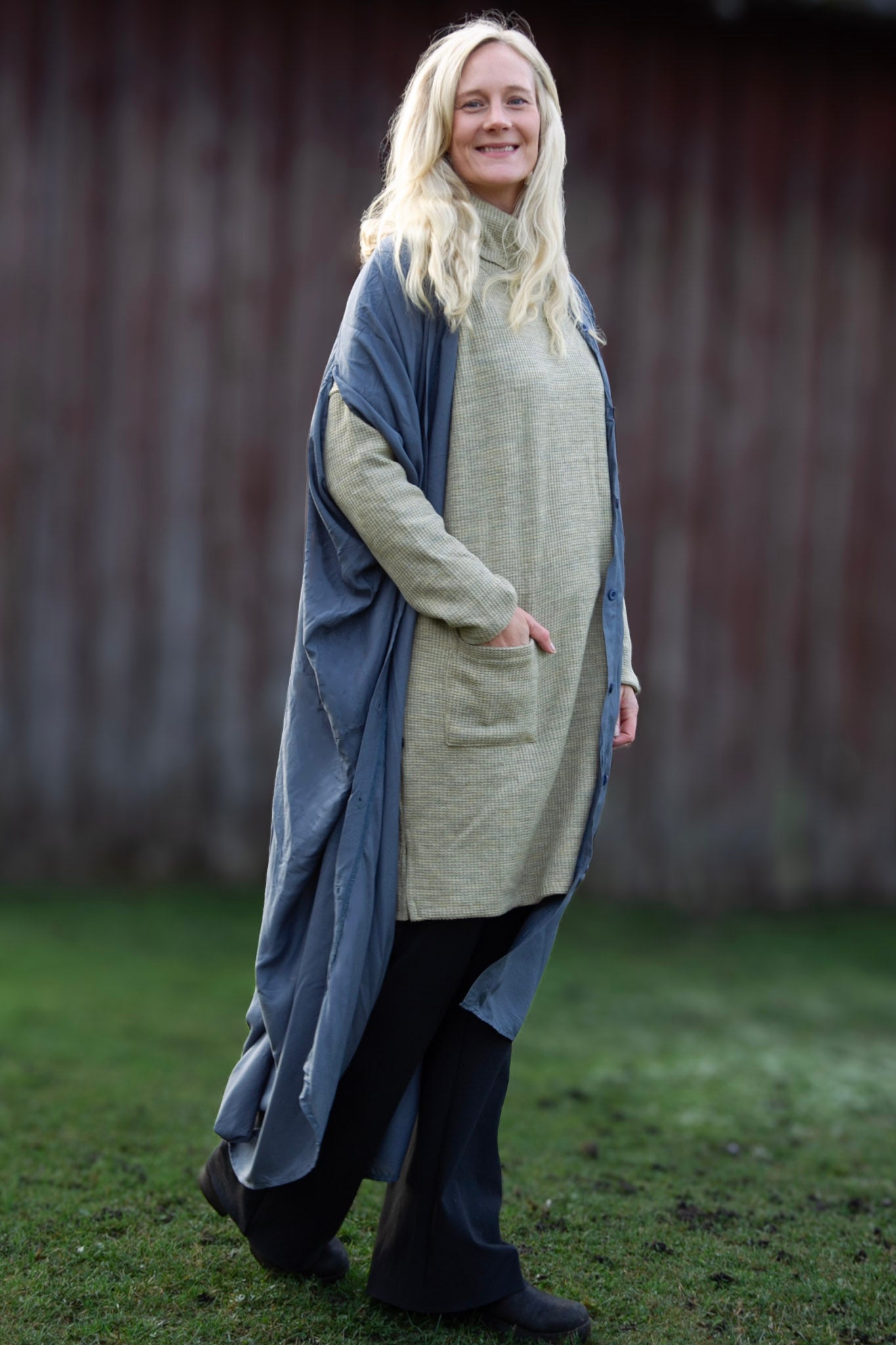 Grå Kaftanklänning Olinda Grey