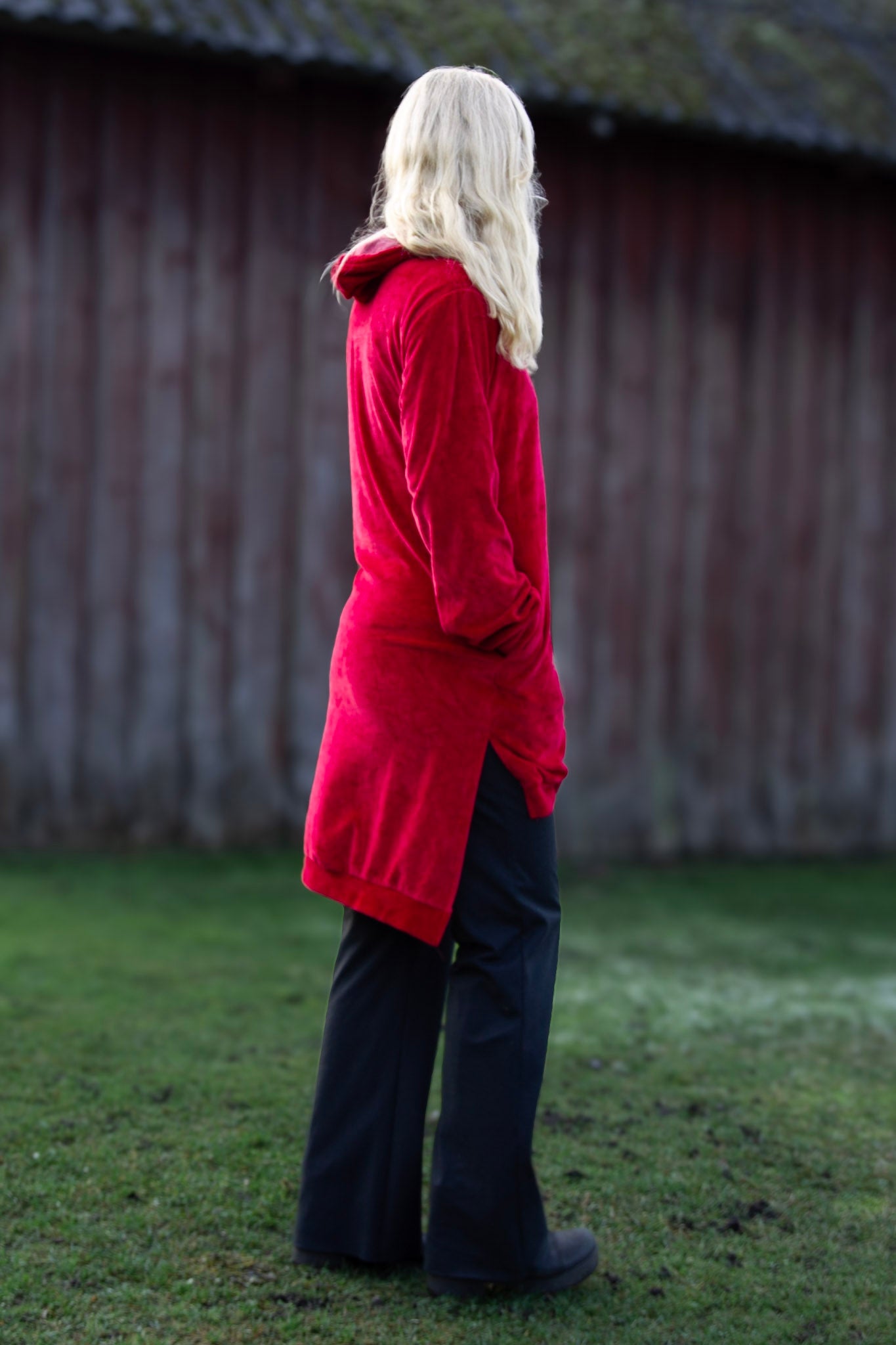 Rød hettegenser Scarlet Smile Rød