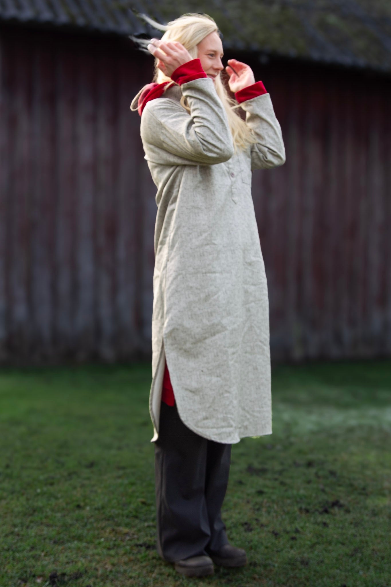 Lichtgrijs denim overhemd Daly lichtgrijs