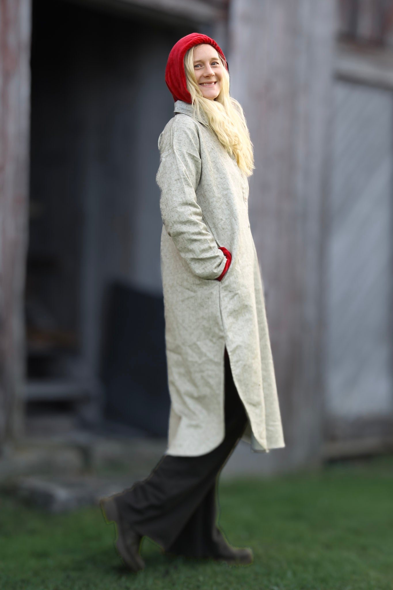 Lichtgrijs denim overhemd Daly lichtgrijs