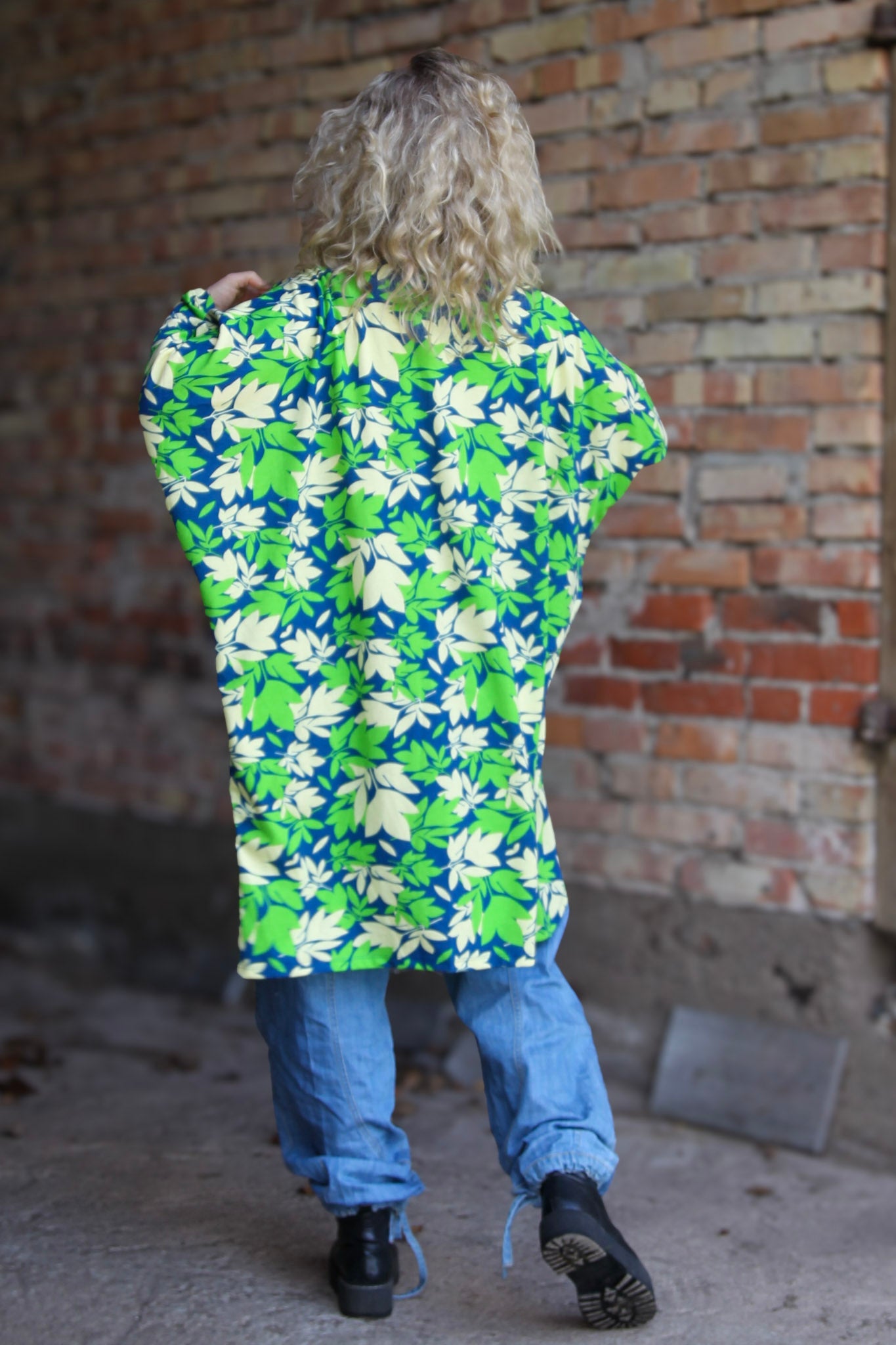 Patterned Cape Tärnaby Green/Blue