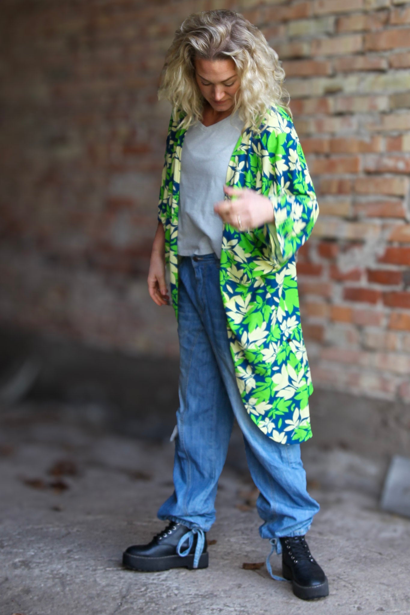 Patterned Cape Tärnaby Green/Blue