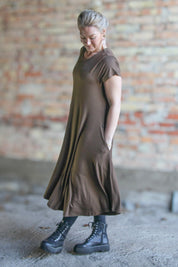 Brun Klänning Ballerina V-Neck Original Limited Castagno