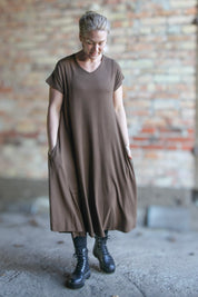 Brun Klänning Ballerina V-Neck Original Limited Castagno