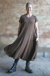 Brun Klänning Ballerina V-Neck Original Limited Castagno