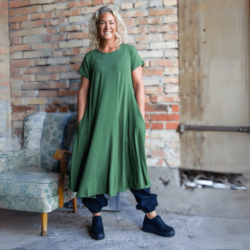Grön Klänning Ballerina Original Warm Green