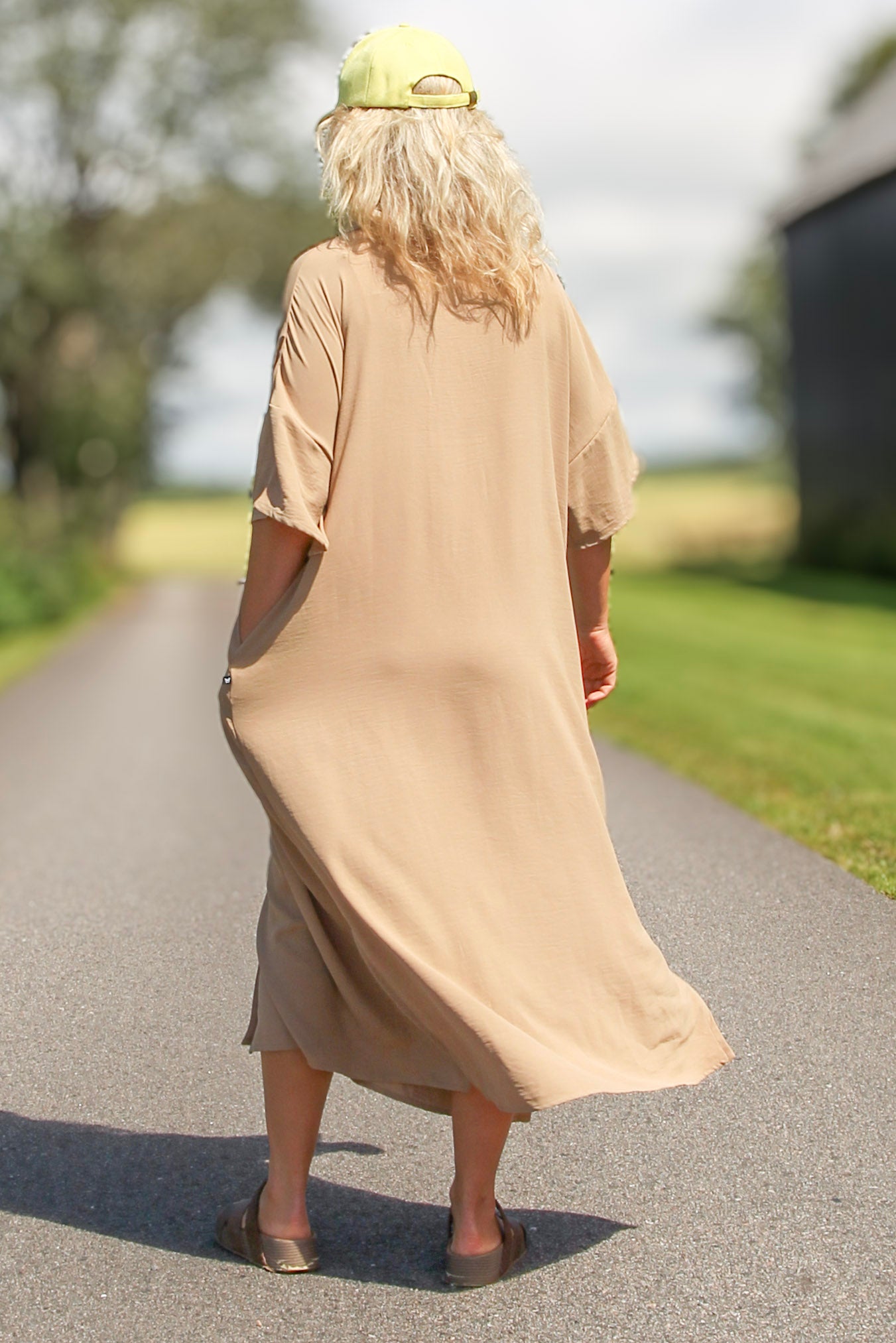 Beige jurk Sahara Longshirt Aarde