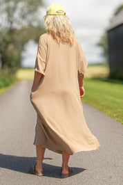 Beige jurk Sahara Longshirt Aarde