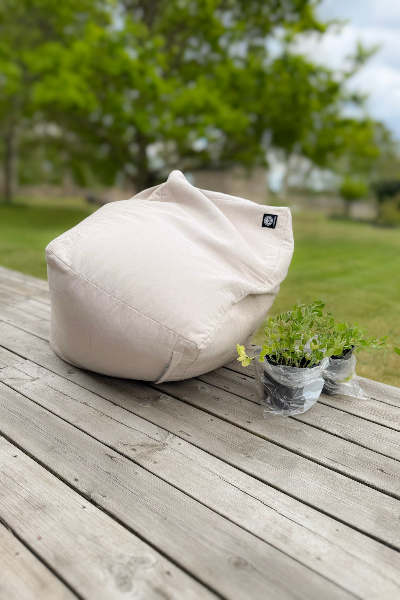 Beige Beanbag Cover Sandön Beige