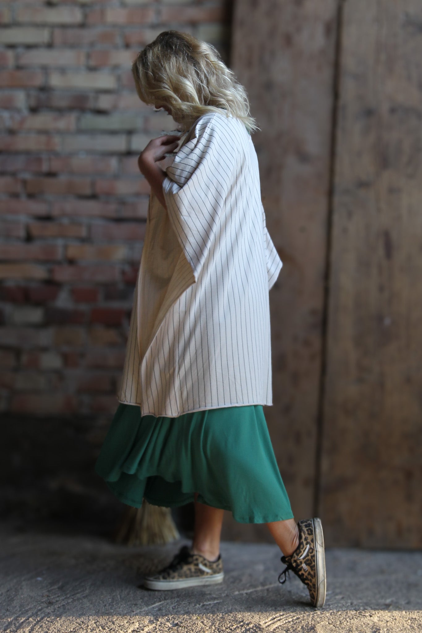 Vit Tunika Whisper Cream Base Stripe