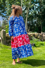 Blå Blommig Klänning Molni Blue Top