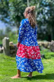 Blå Blommig Klänning Molni Blue Top
