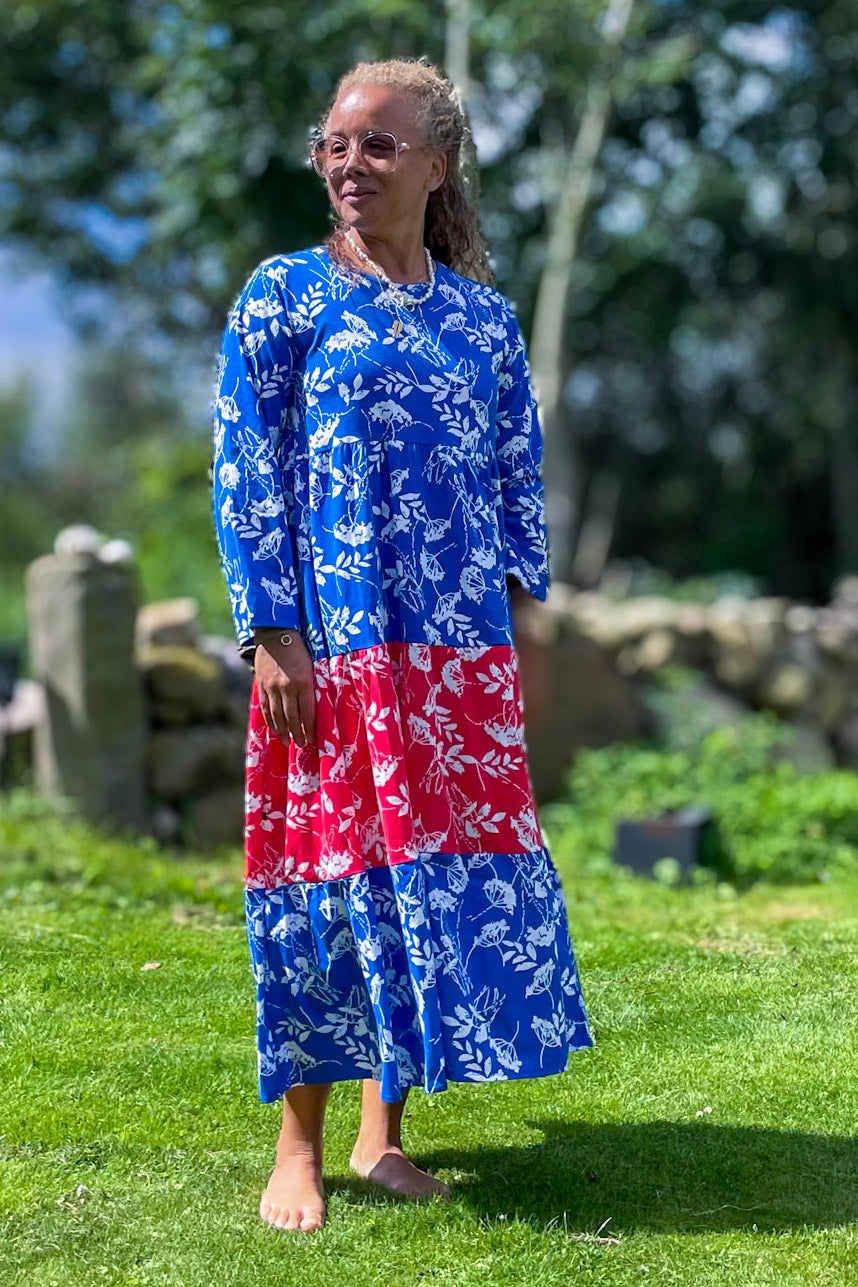 Blå Blommig Klänning Molni Blue Top