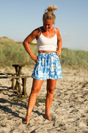 Blå Blommiga Shorts Ronja Sky Blue