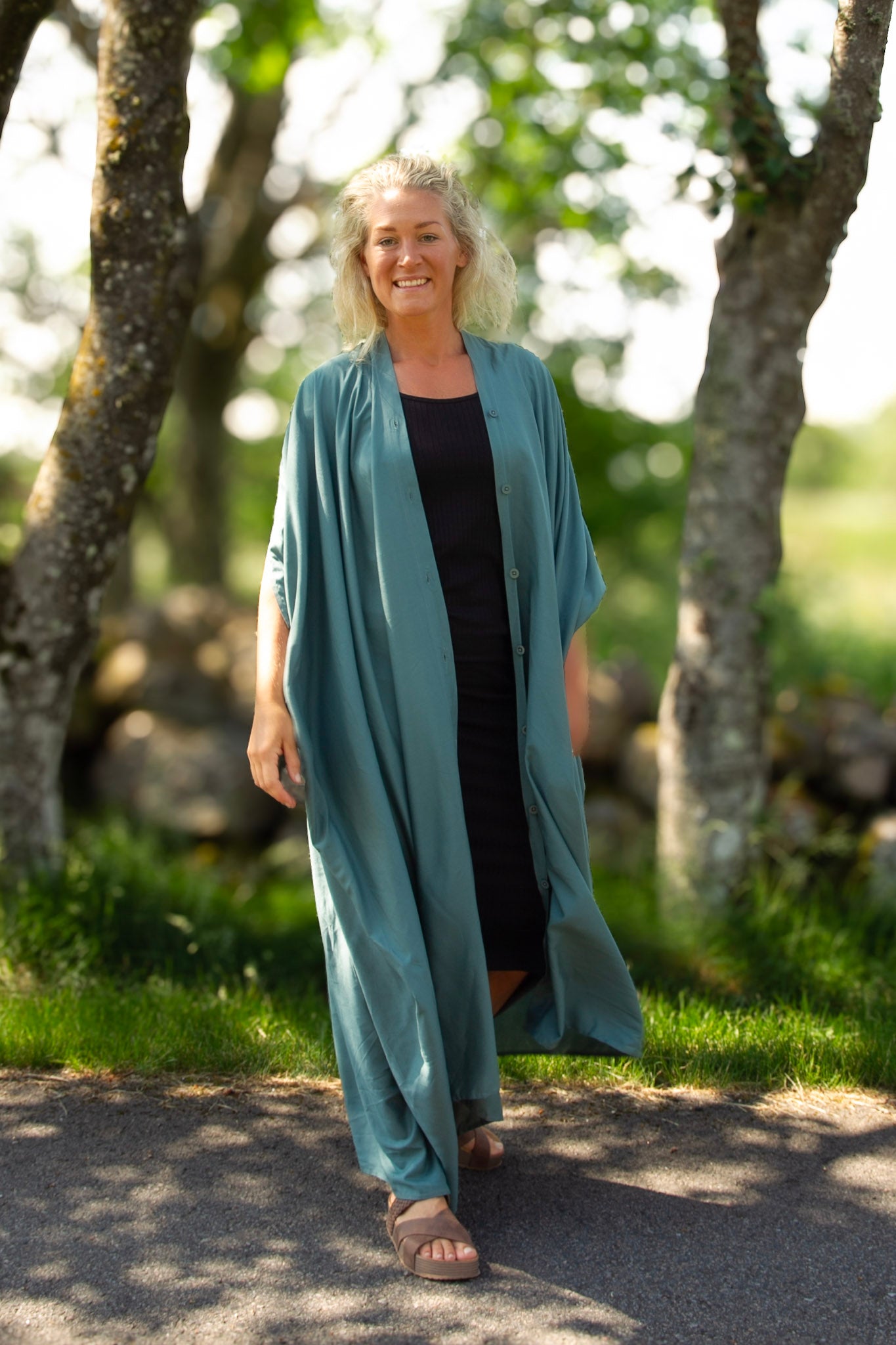 Blå Kaftanklänning Olinda Ocean Blue