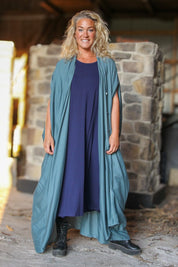 Blå Kaftanklänning Olinda Ocean Blue