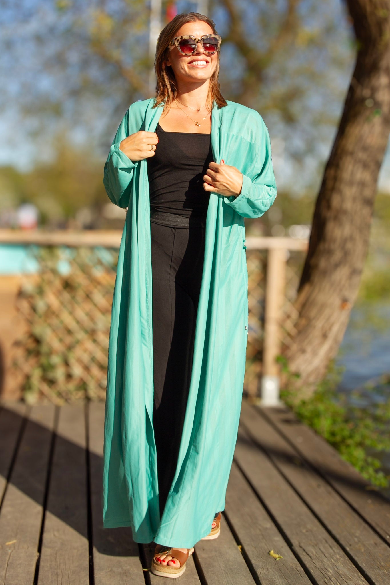 Blauwe Kimono Victoria Petrol