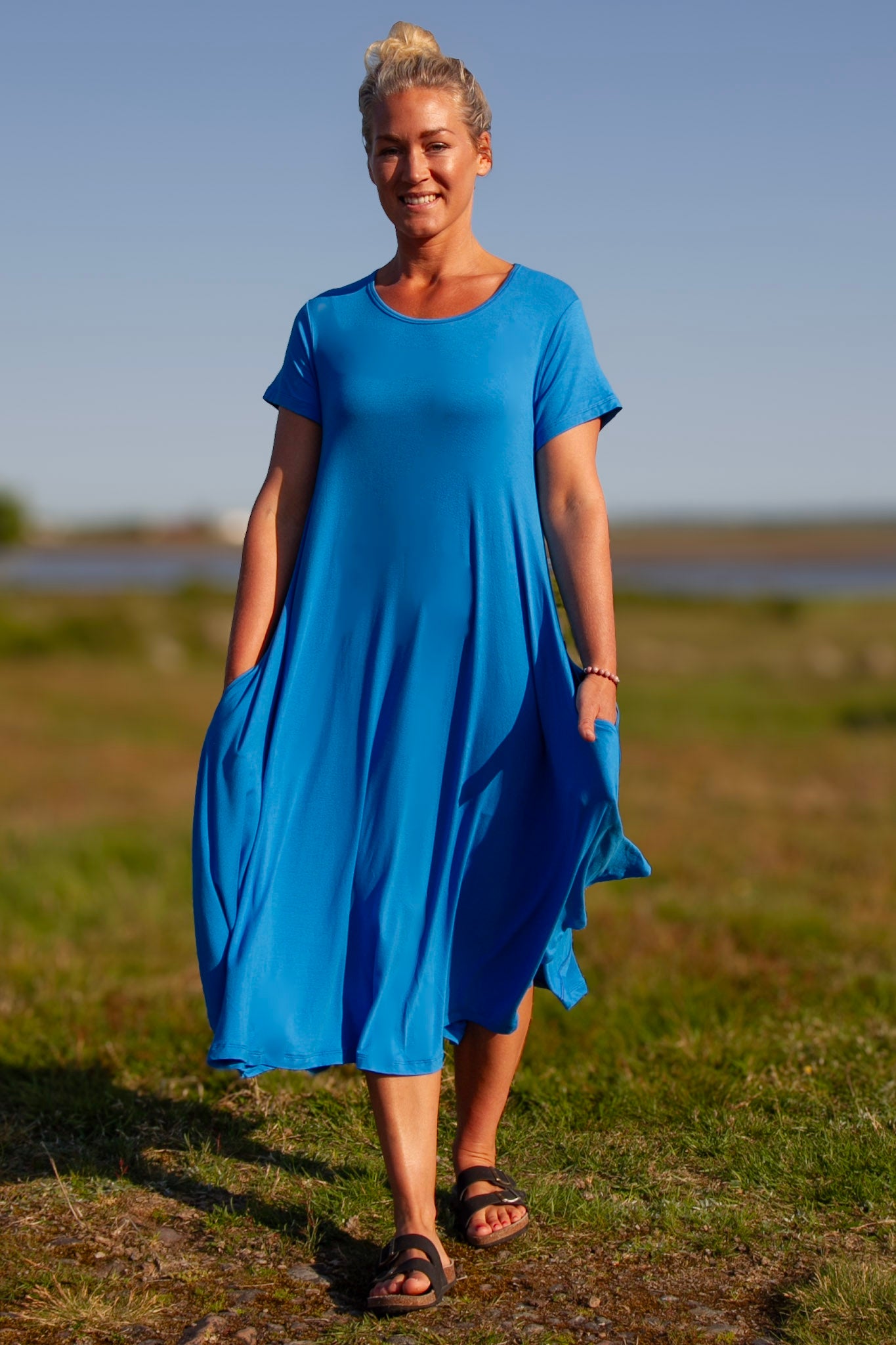 Blå Klänning Ballerina Original Blue
