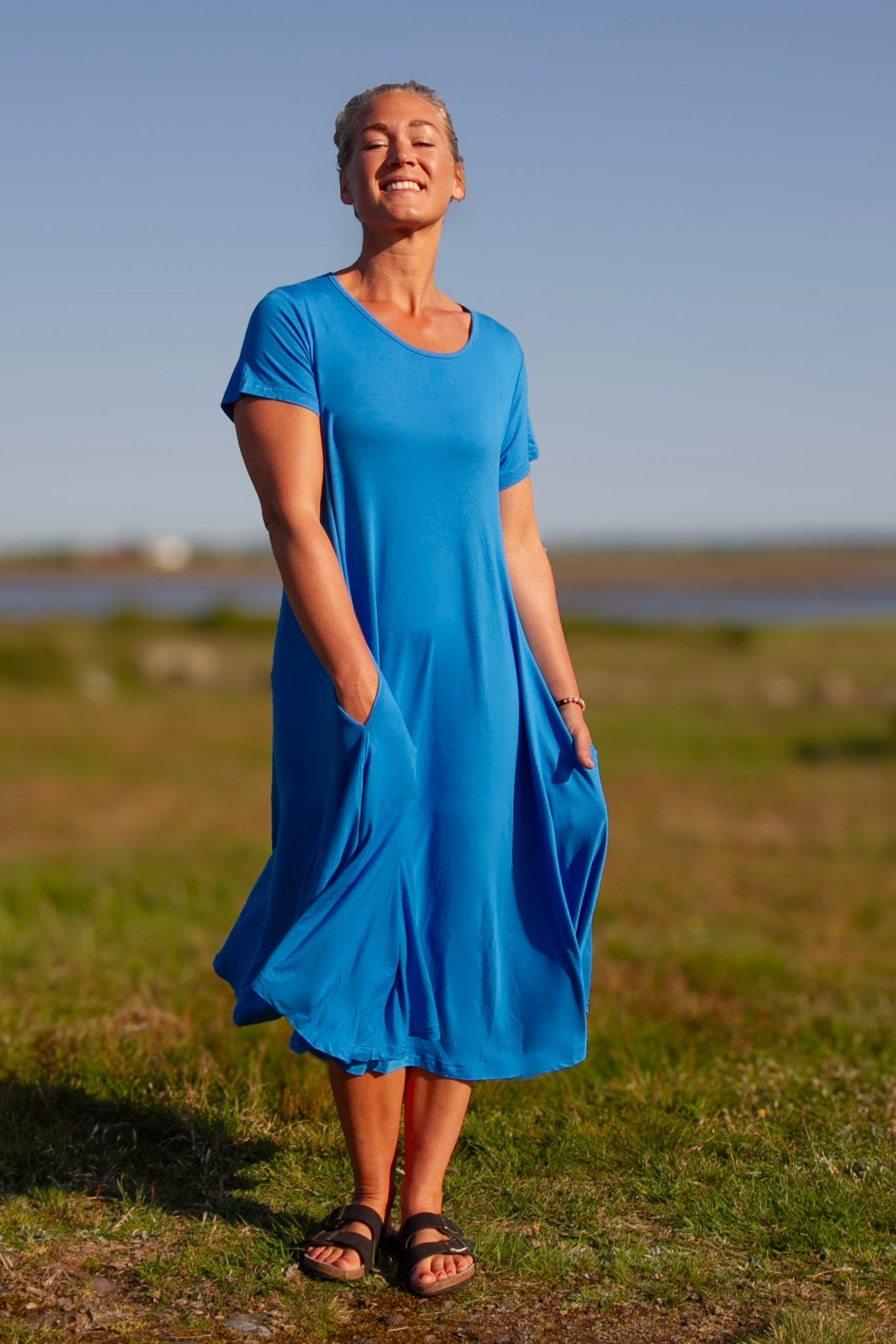 Blå Klänning Ballerina Original Blue