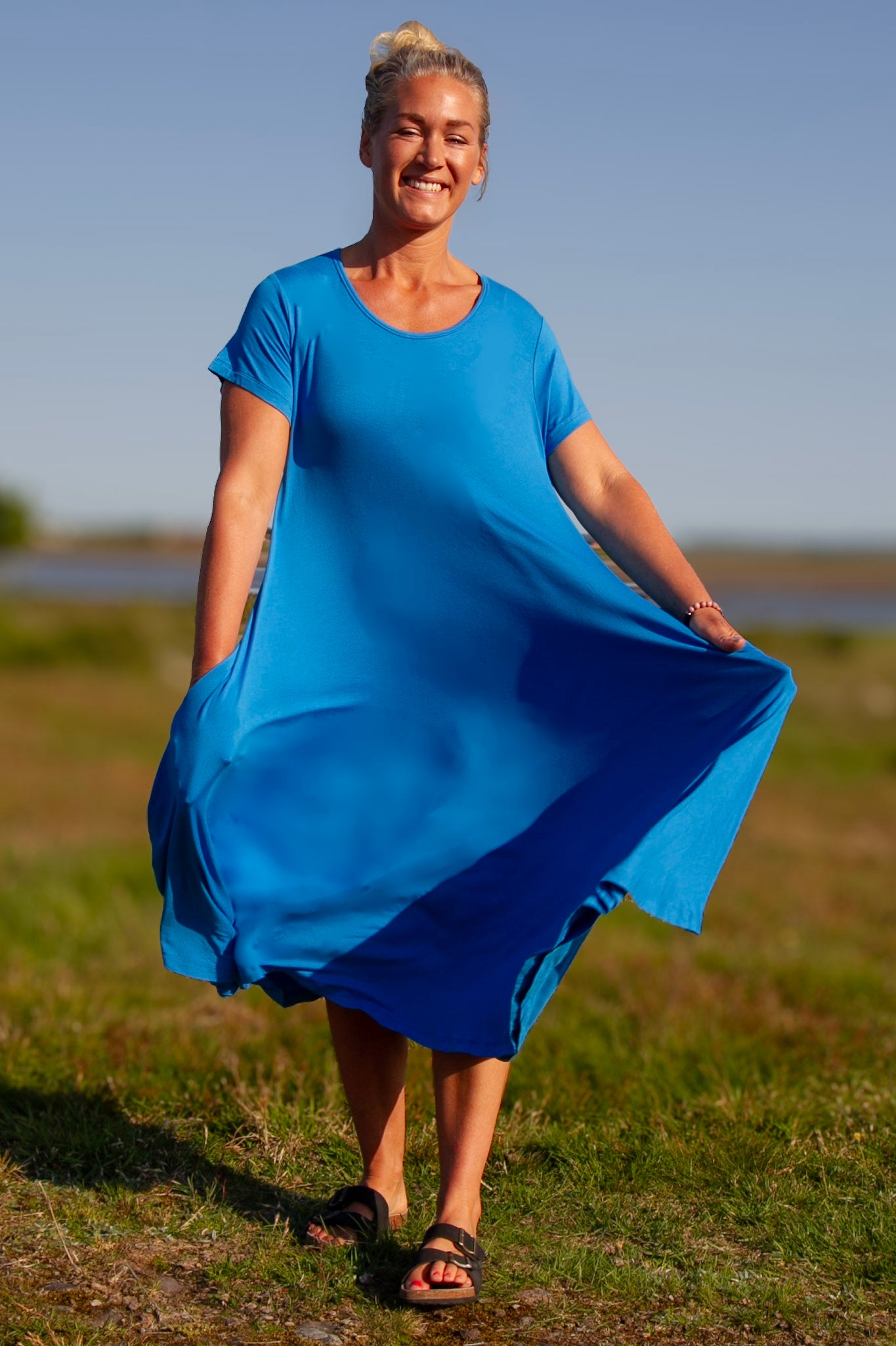Blå Klänning Ballerina Original Blue