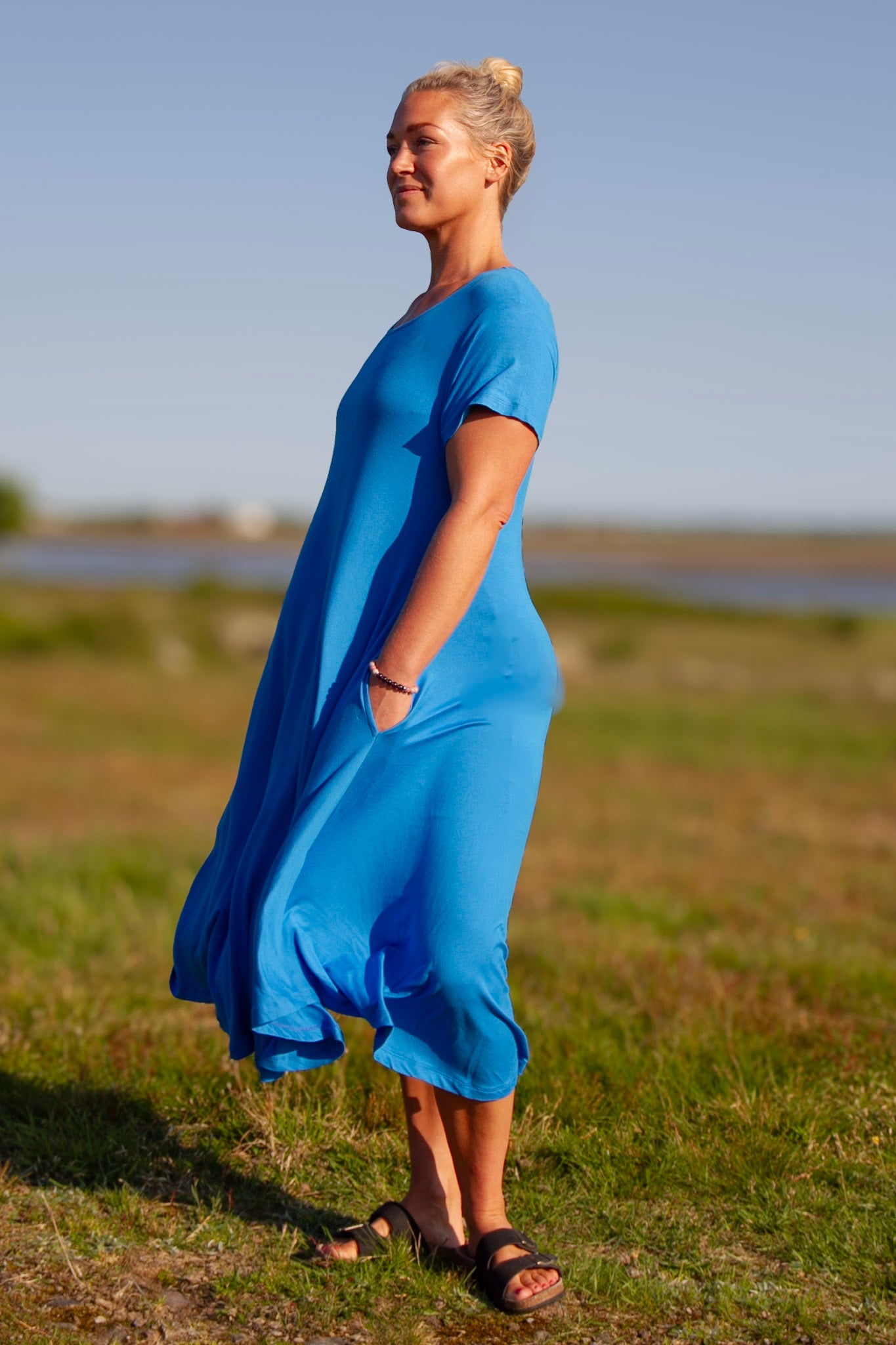 Blå Klänning Ballerina Original Blue