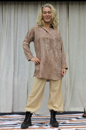 Brun Skjorta Dhalis Crinkle Brown
