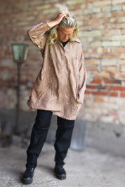 Brun Skjorta Dhalis Crinkle Brown