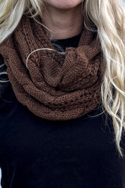 Brun Stickad Halsduk Sigrid Brown
