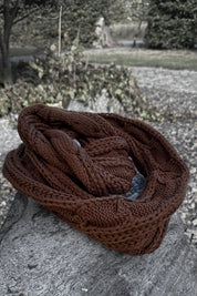 Brun Stickad Halsduk Sigrid Brown
