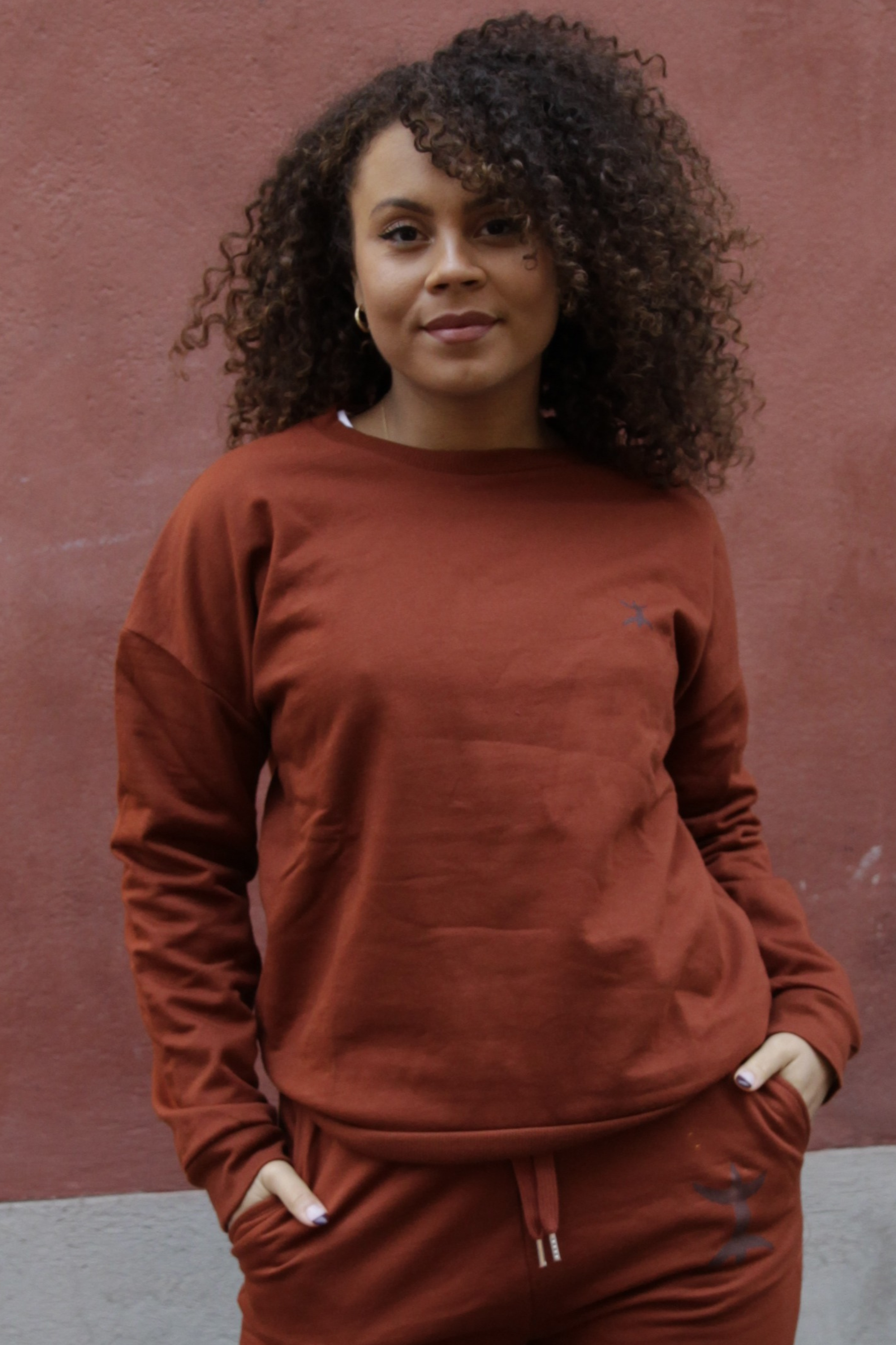 Rust-colored Thick Sweater Bufana Rust