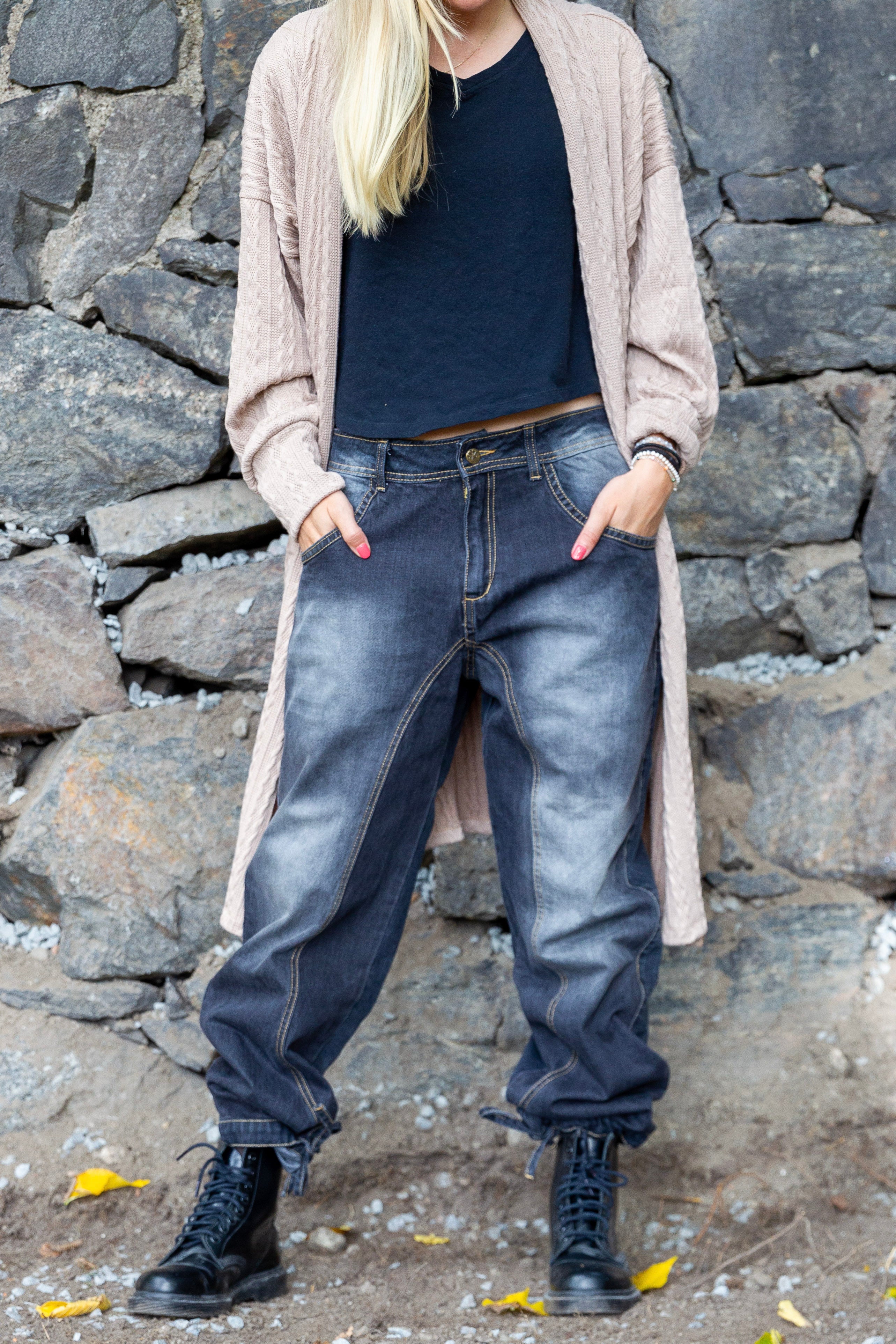 Grå Jeans Tofta Grå Wash