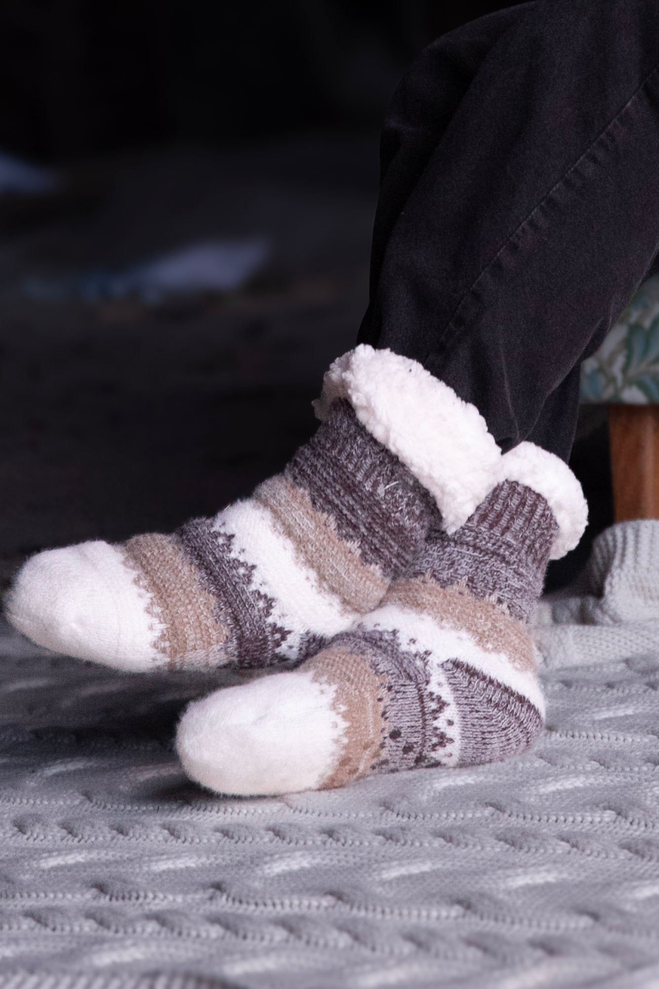 Julestrømper Ternet Rød &amp; Sort