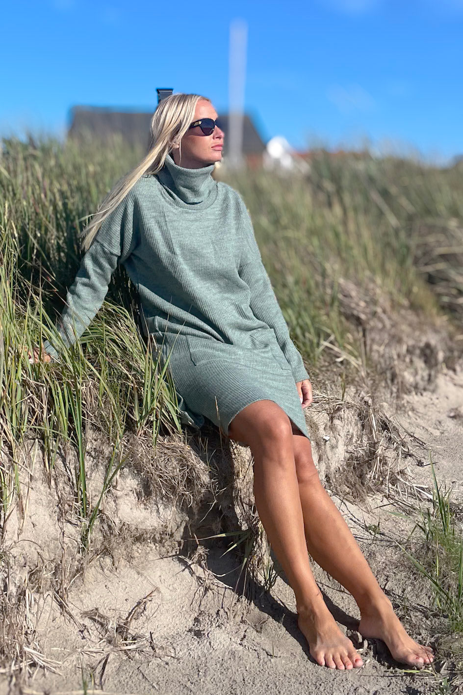 Grön/Blå Tröjklänning Polo Loose Green/blue