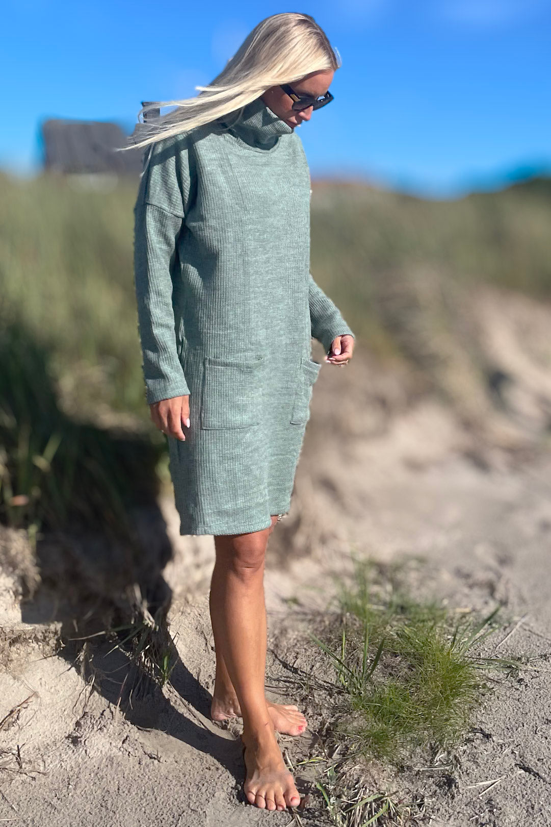 Grön/Blå Tröjklänning Polo Loose Green/blue