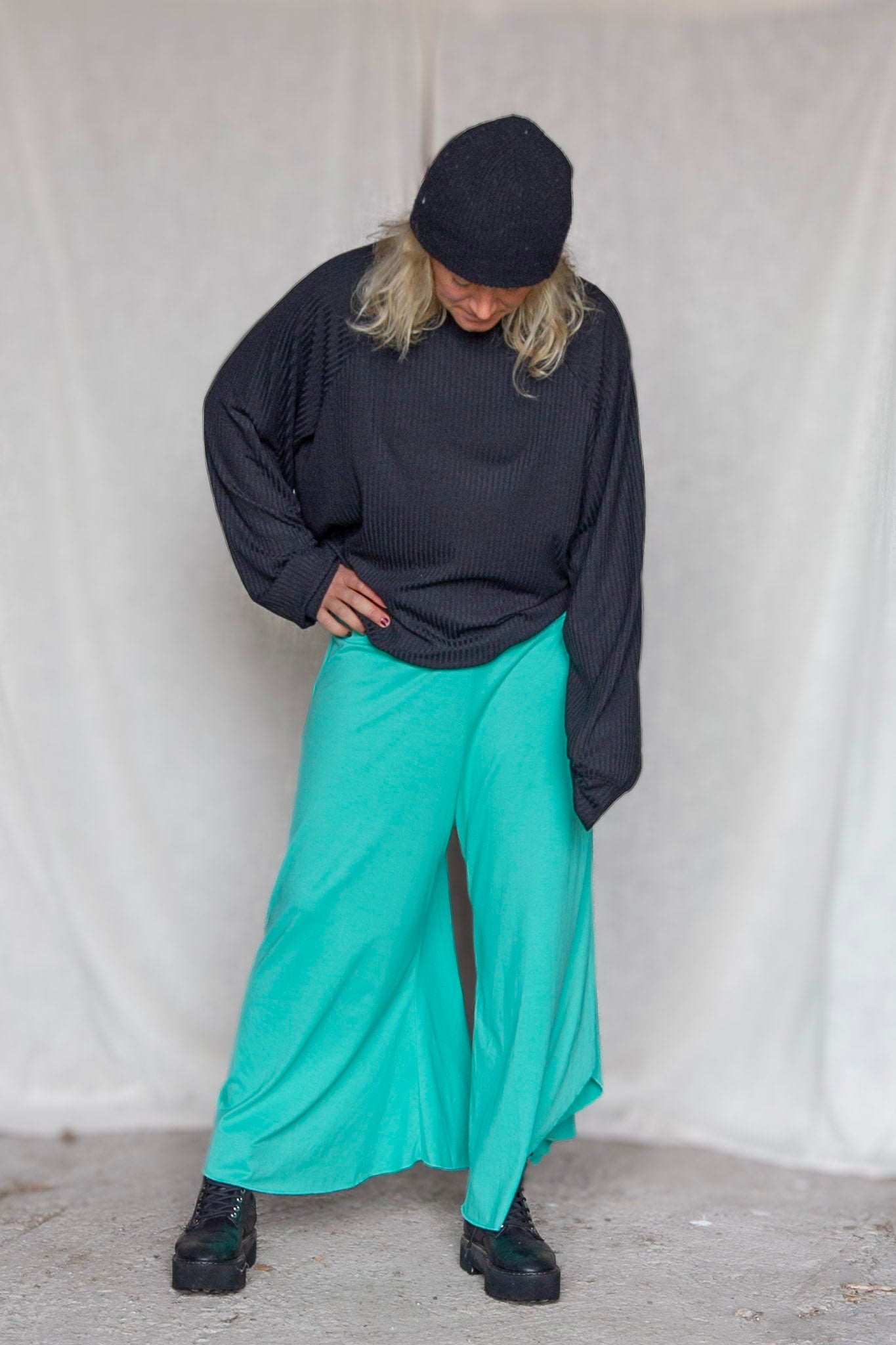 Grön Byxa Noa Petrol Green