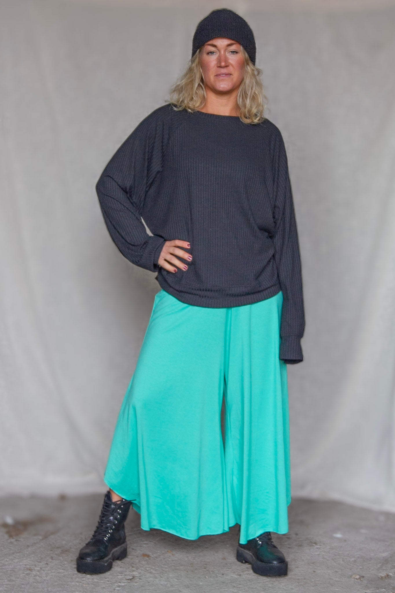Grön Byxa Noa Petrol Green