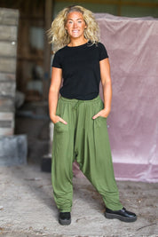 Grön Haremsbyxa Harem Olive Green
