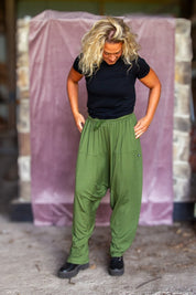 Grön Haremsbyxa Harem Olive Green