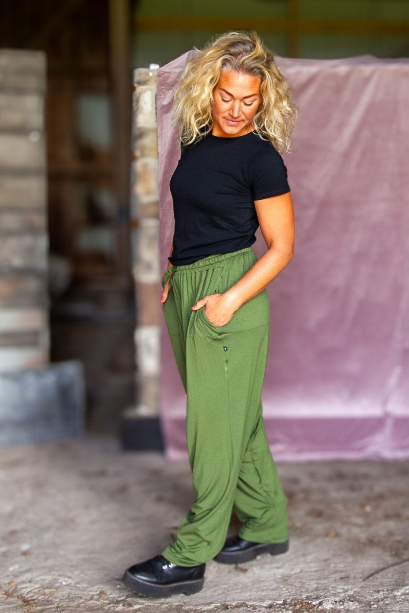 Grön Haremsbyxa Harem Olive Green