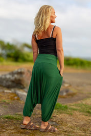 Grön Haremsbyxa Yoga Basic Original Warm Green