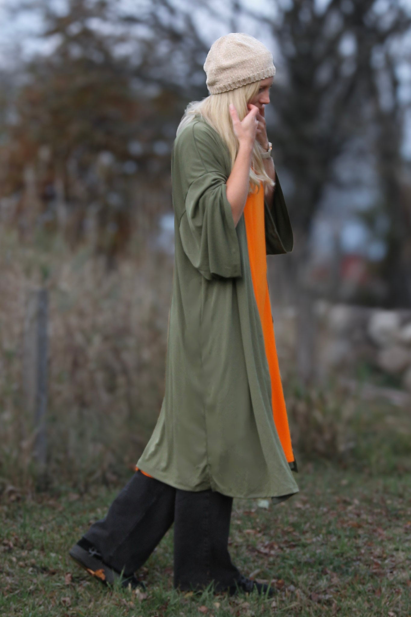 Grønn Kimono Varm Grønn