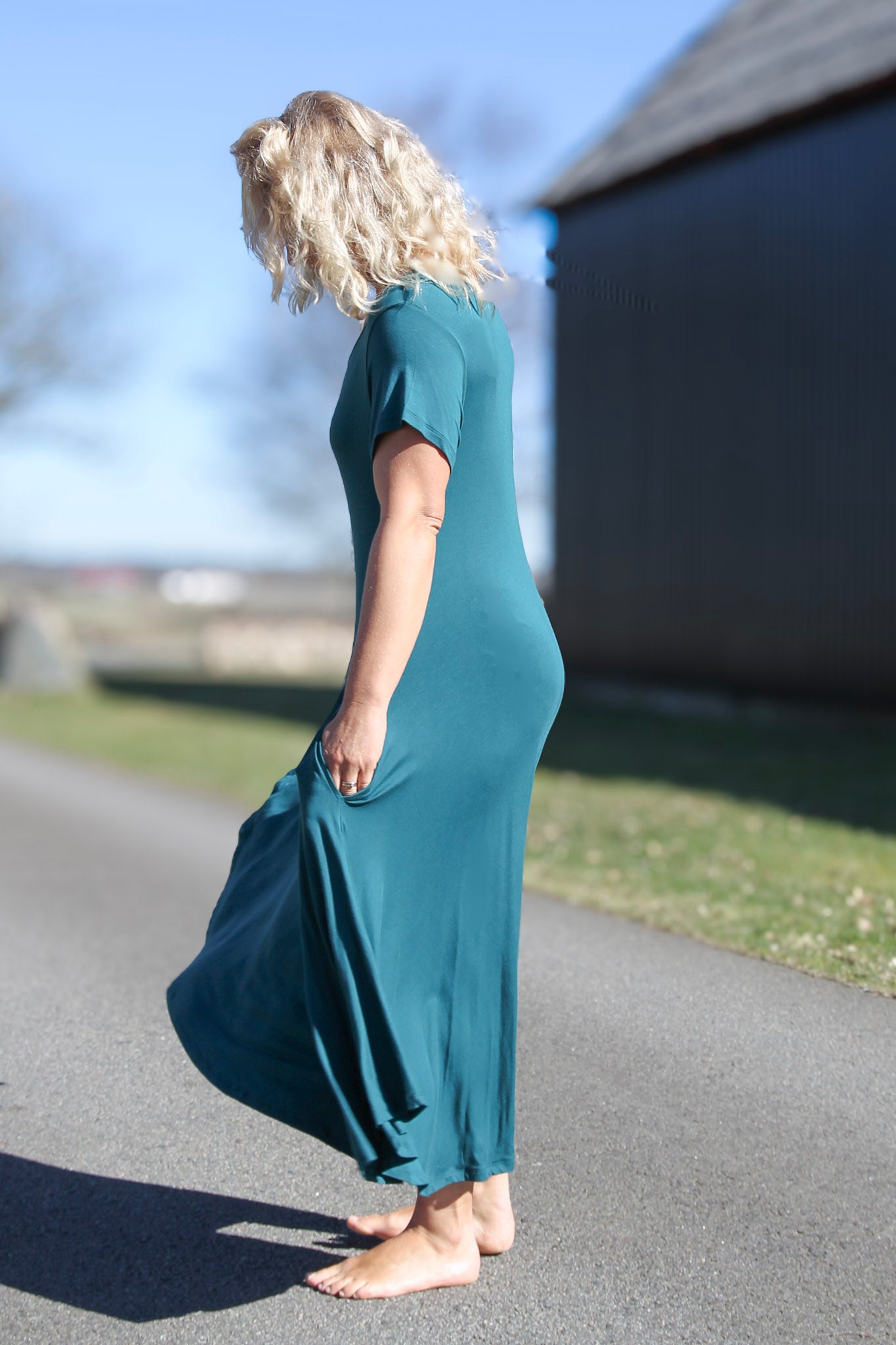 Grön Klänning Ballerina Original DK Sea Green