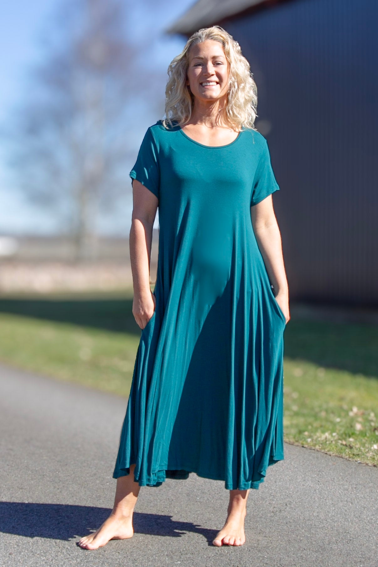 Grön Klänning Ballerina Original DK Sea Green