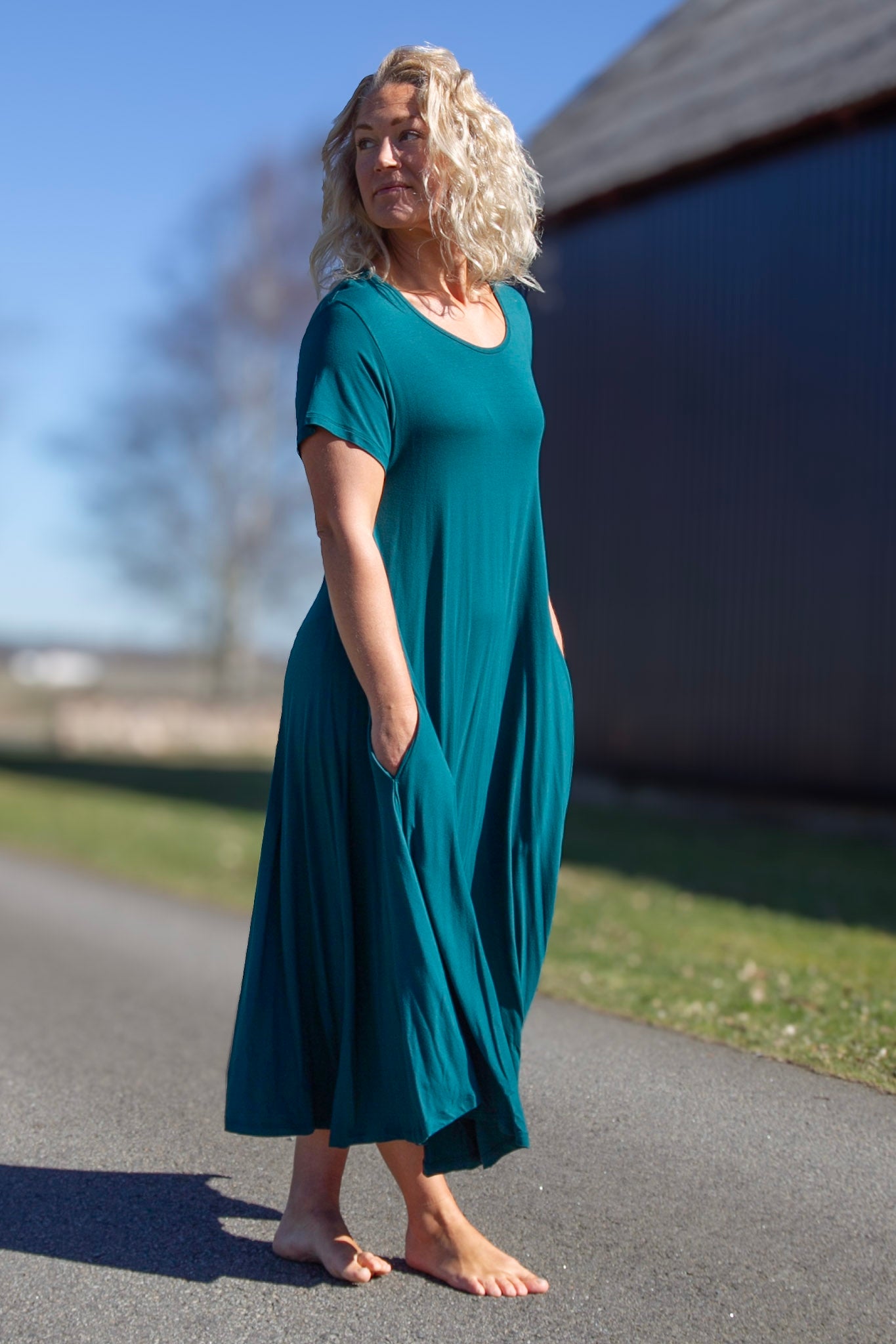 Grön Klänning Ballerina Original DK Sea Green