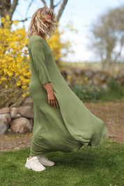 Grön Klänning Ballerina V-Neck Long Green