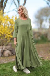 Grön Klänning Ballerina V-Neck Long Green