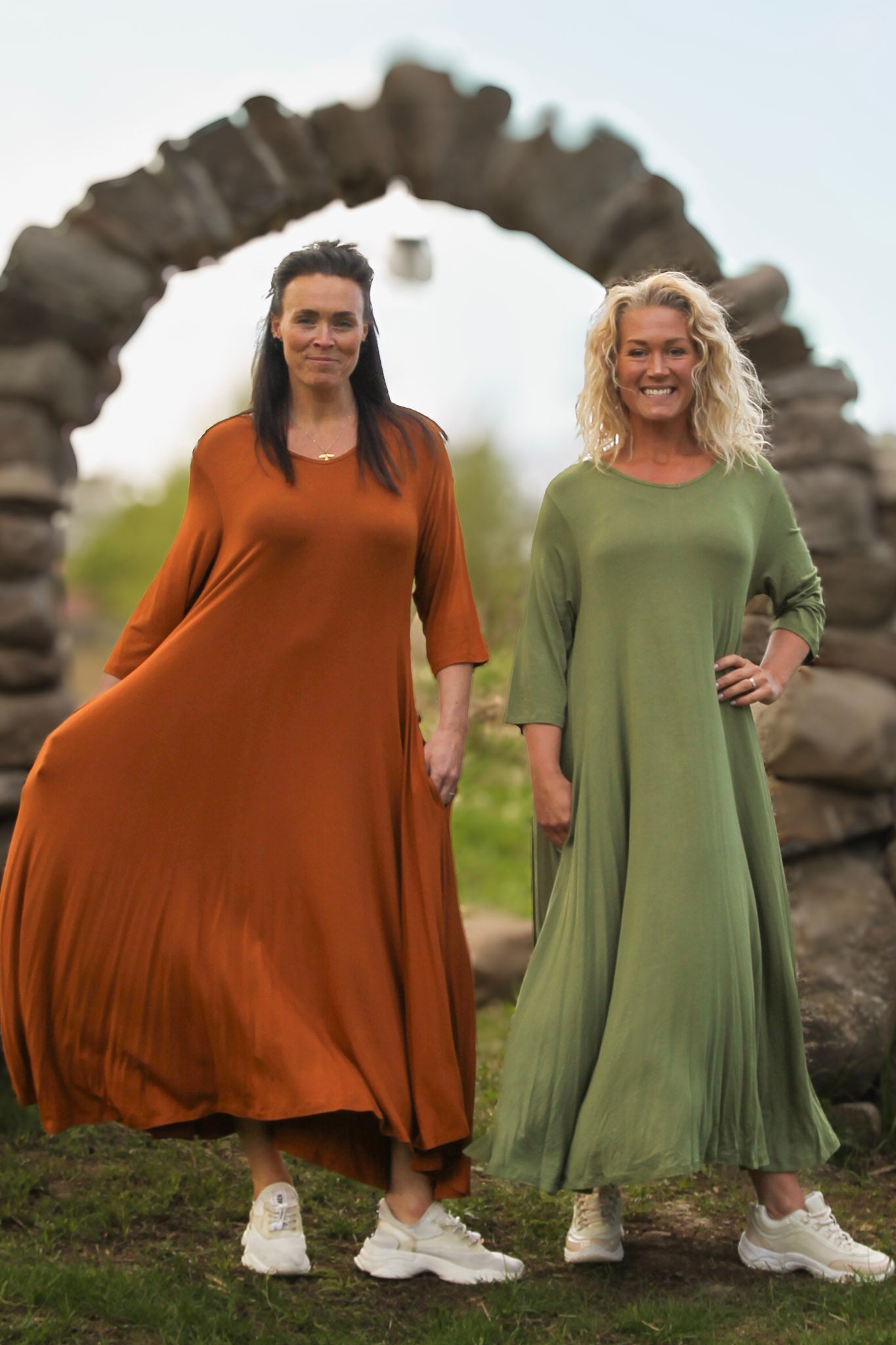 Grön Klänning Ballerina V-Neck Long Green
